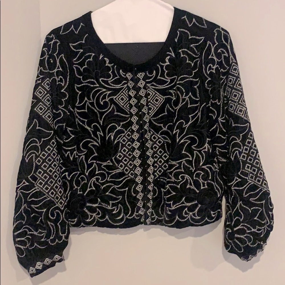 Urban Outfitters Black Jacket - Embroidery